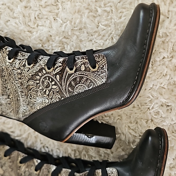 TIMBERLAND Guildtin Rare Lace Up Tall Black Boot Size 9 - Picture 5 of 16